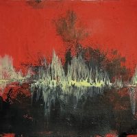 a bird in flight - 20x20 acrylic laminated canvas